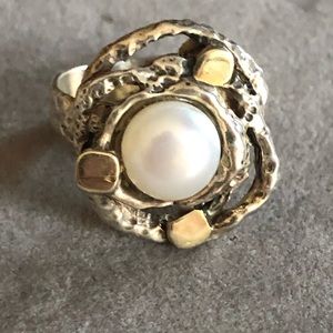 “SALE” 925 / 14k pearl ring